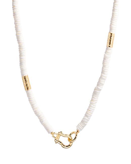 Brook and York White Capri Beaded Shell Necklace