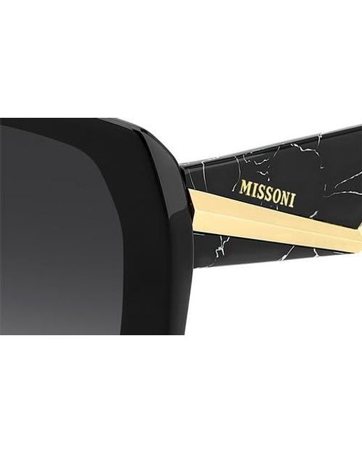 Missoni Black 55Mm Gradient Rectangular Sunglasses
