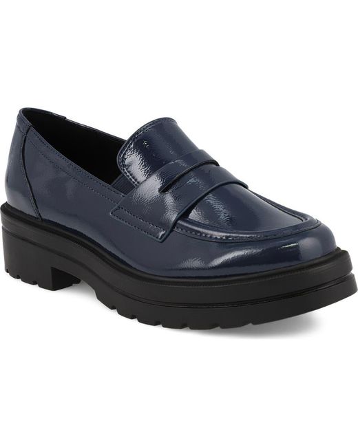 MIA Blue Yoani Lug Sole Penny Loafer