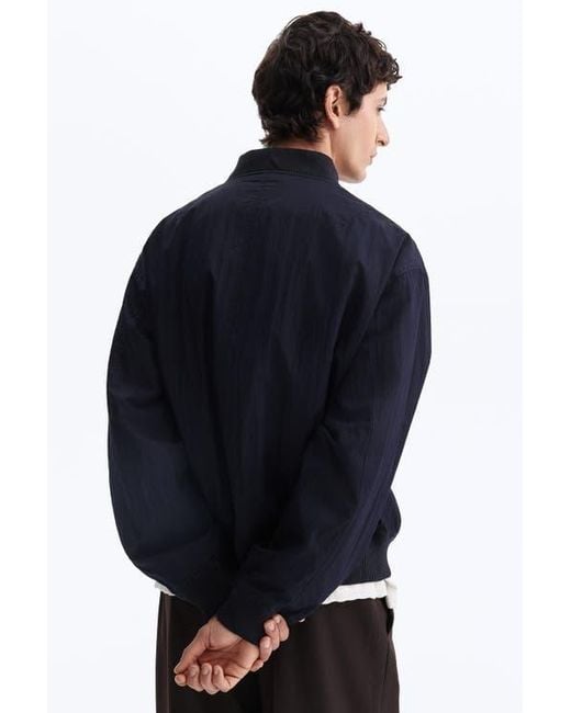 H&M Blue Bomber Jacket for men
