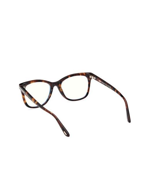 Tom Ford Brown 52Mm Square Light Blocking Glasses