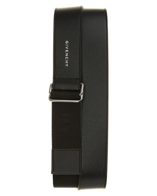 Givenchy Black Mixed Media Double Ring Belt for men