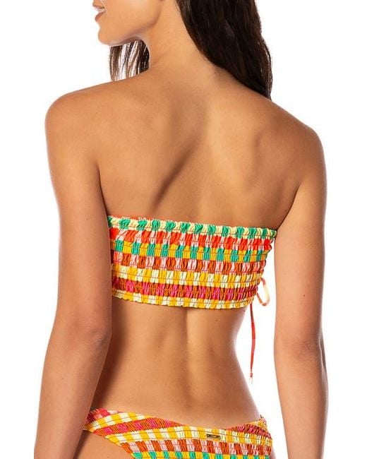 Maaji Orange Golden Gambit Artemisa Reversible Bikini Top