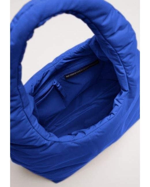 GotBag Blue Cloud Shoulder Bag Recycled Nylon Puffer Handbag