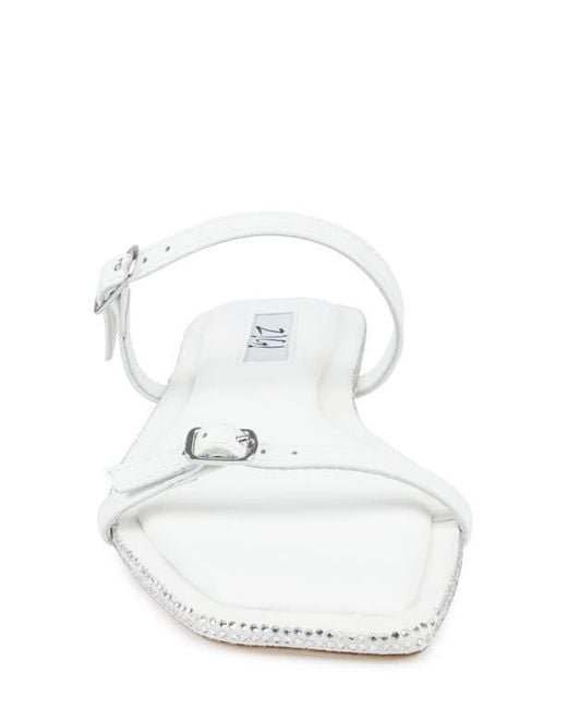 Zigi White Two-Strap Sandal
