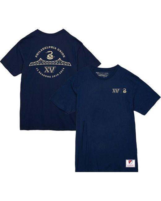Mitchell & Ness Blue Philadelphia Union 15th Anniversary Snake T-shirt At Nordstrom for men