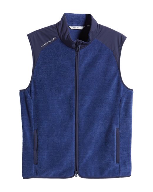 Peter Millar Blue Fade Zip-up Fleece Vest for men