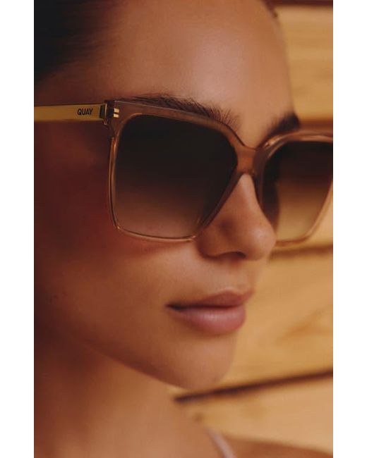 Quay Brown Level Up Remixed 61Mm Gradient Square Sunglasses