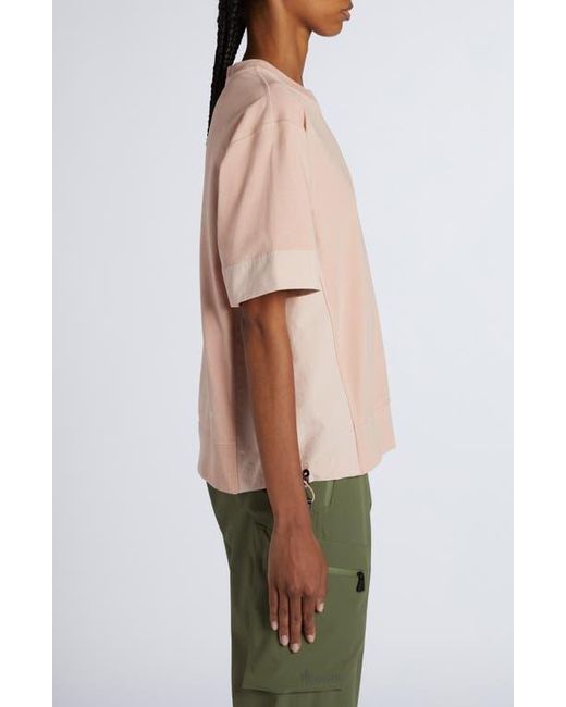 Moncler Green Logo Drawcord Hem Cotton T-Shirt
