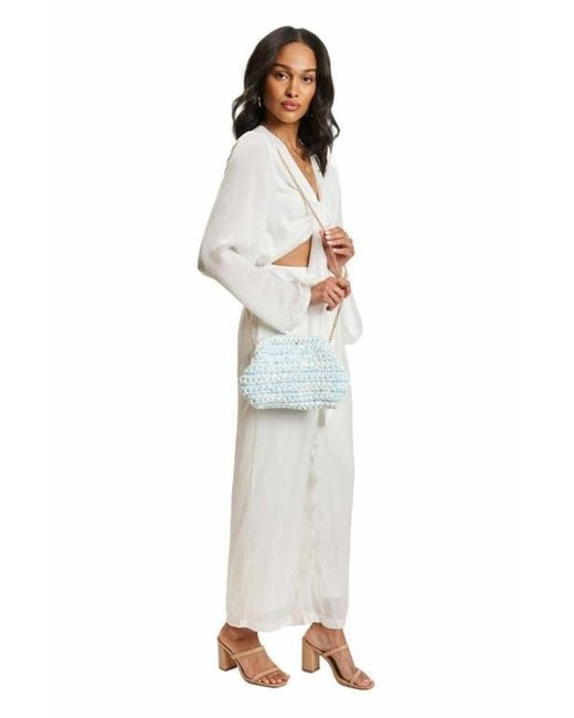 Moda Luxe Blue Raya Clutch