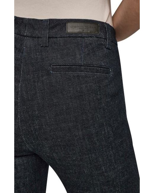 Donna Karan Blue The Donna Straight Leg Woven Pants