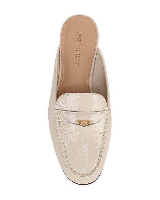 Veronica Beard White Penny Loafer Mule