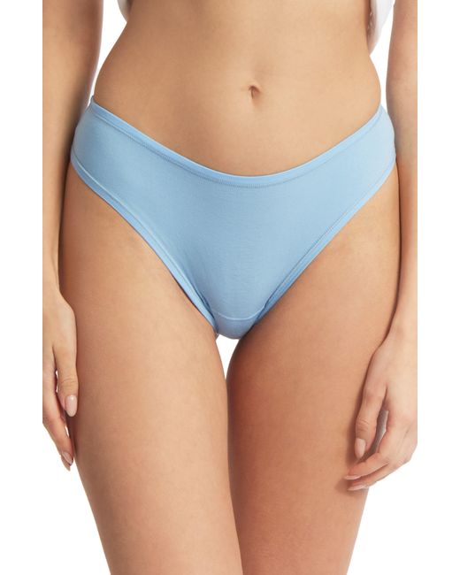 Hanky Panky Blue Playstretch Natural Rise Thong