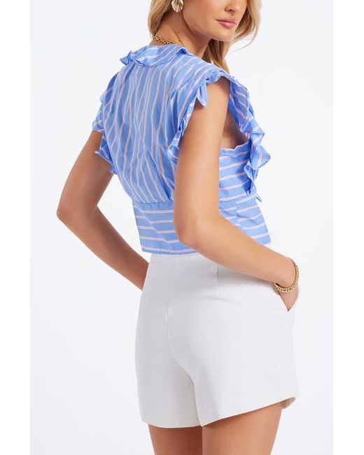 Bishop + Young Blue Raphael Ruffle Top