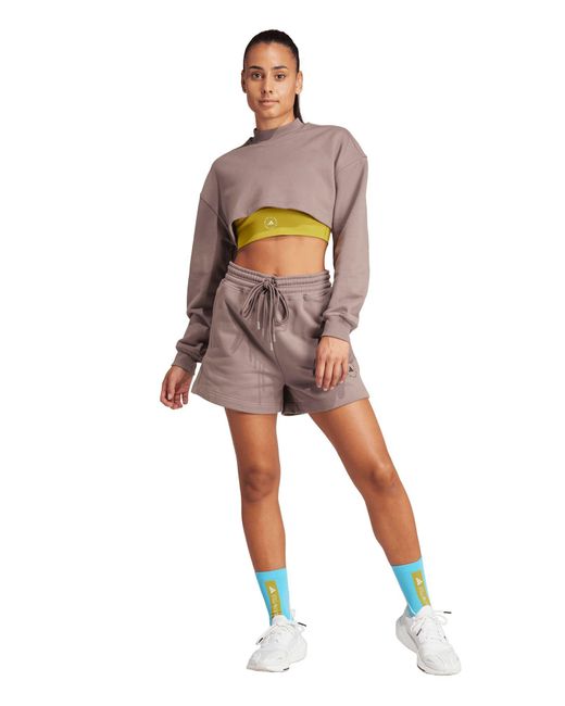 Adidas By Stella McCartney Multicolor Truecasuals Organic Cotton Sweat Shorts