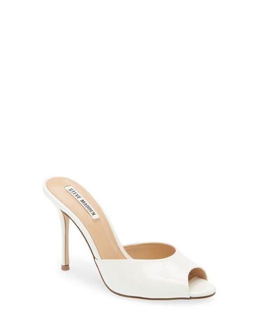 Steve Madden White Priya Peep Toe Mule