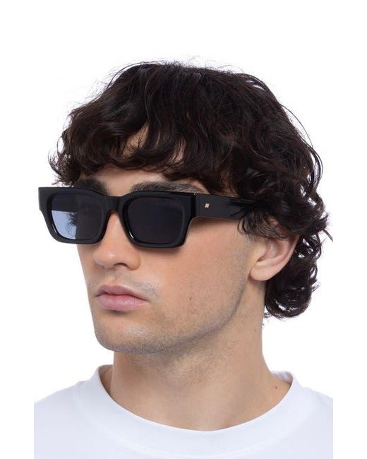 Le Specs Blue Shmood 52Mm Rectangular Sunglasses