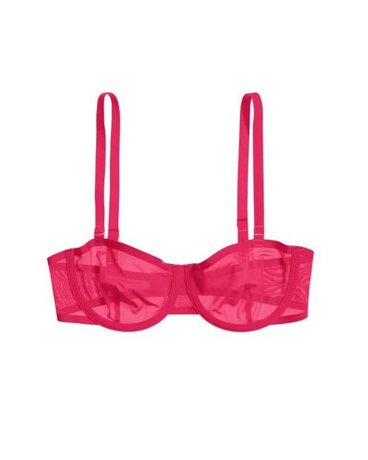 CUUP Pink The Balconette Mesh Underwire Bra