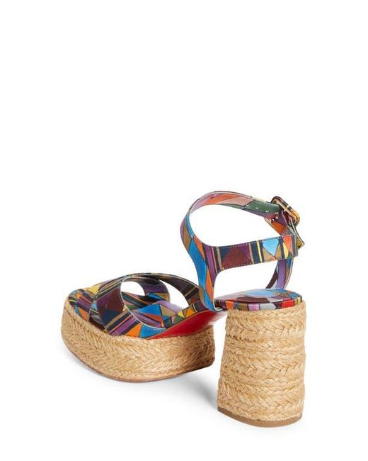 Christian Louboutin Multicolor Calakala Espadrille Platform Sandal