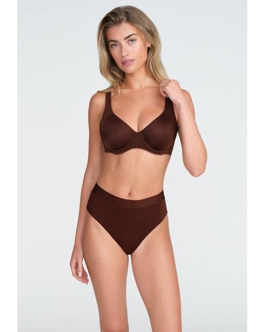 CUUP Brown The Scoop Underwire Microfiber Bra