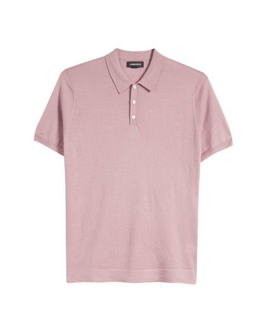 Nordstrom Pink Wool & Silk Blend Polo Sweater for men
