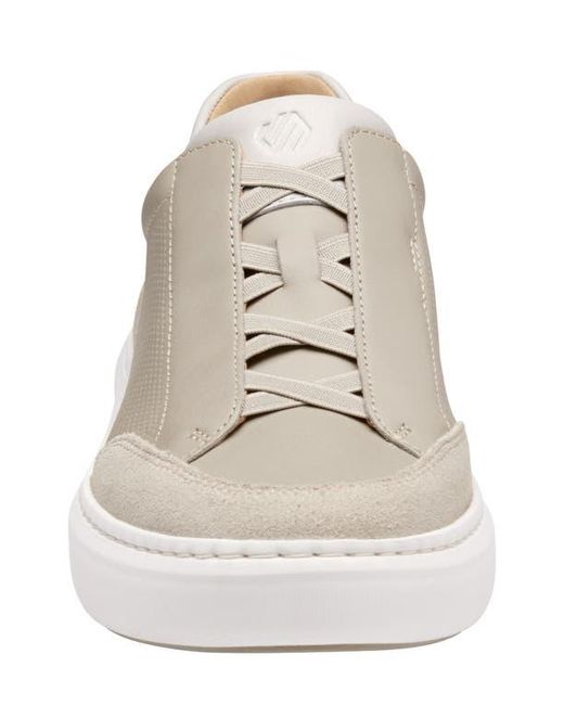 Johnston & Murphy White Anders Perforated Leather Sneaker for men