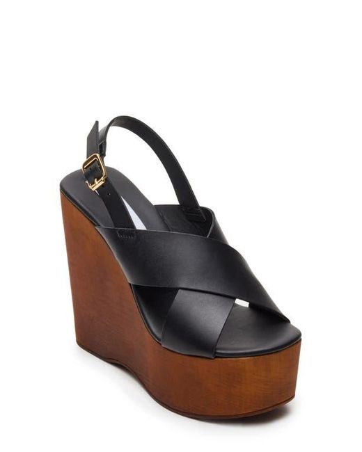 Steve Madden Galaxy Platform Wedge Sandal in Black Lyst