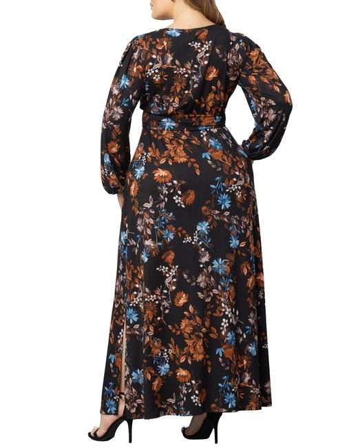 Kiyonna Black Kelsey Long Sleeve Maxi Dress
