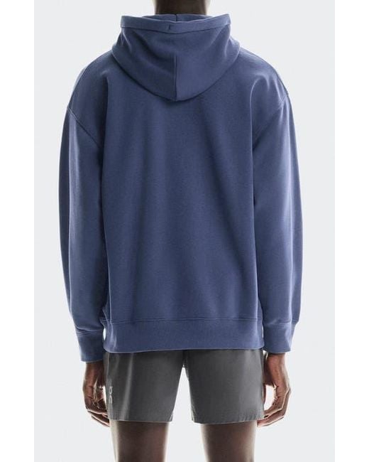 On Shoes Blue Club Oversize Organic Cott Blend Hoodie for men