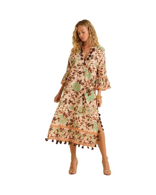 Calypso St. Barth Brown Sarina Kaftan