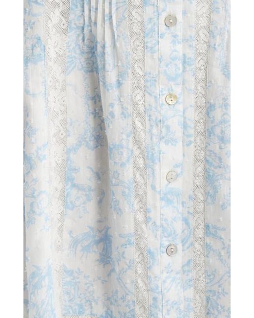 LoveShackFancy Blue Judalon Lace A-Line Dress