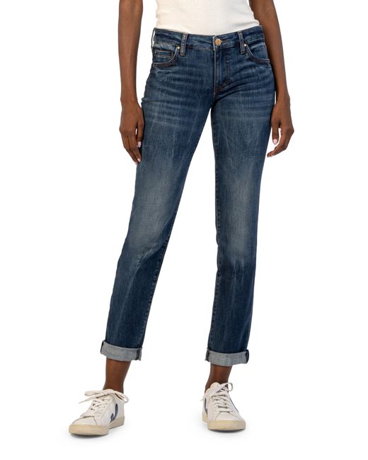 Kut From The Kloth Blue Catherine Mid Rise Boyfriend Jeans
