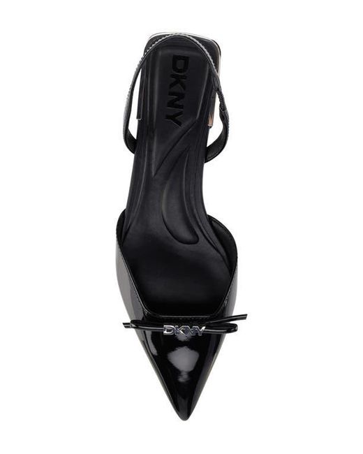 DKNY Black Mahaska Slingback Pointed Toe Flat