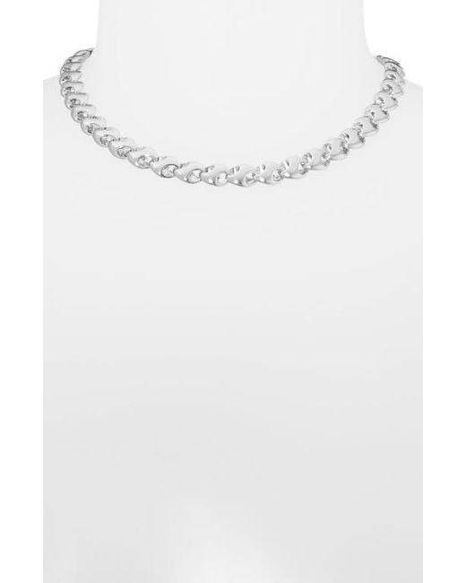 Open Edit Metallic Interlocked Link Necklace