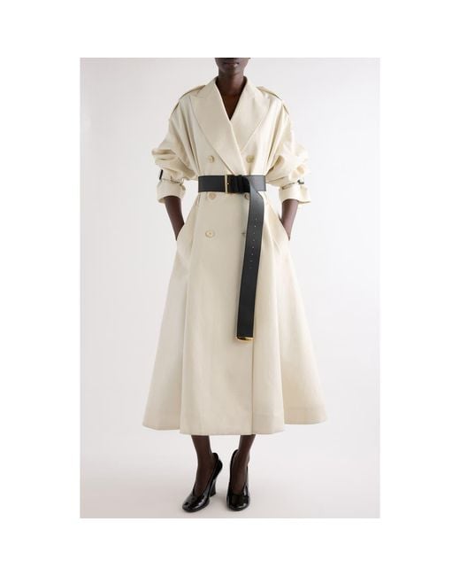 Givenchy Women's Natural Belted Cotton Twill Trench Coat