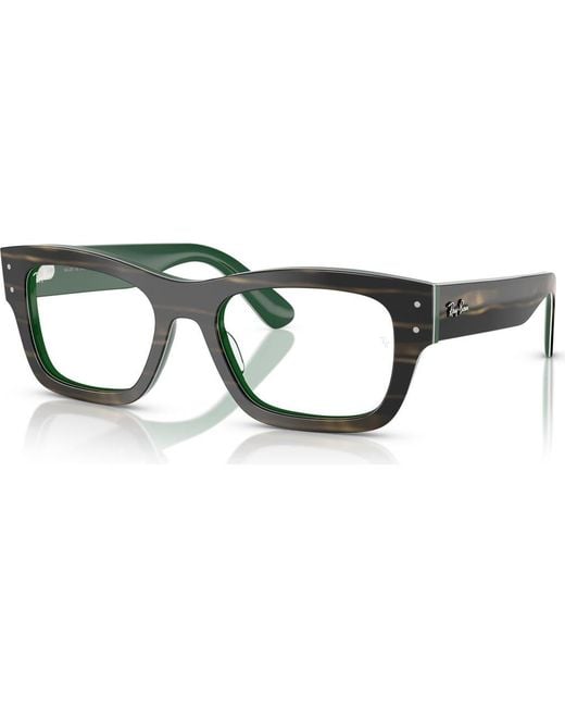Ray-Ban Green 55Mm Rectangle Optical Glasses
