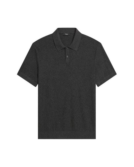 Theory Black Soris T-Light Polo for men