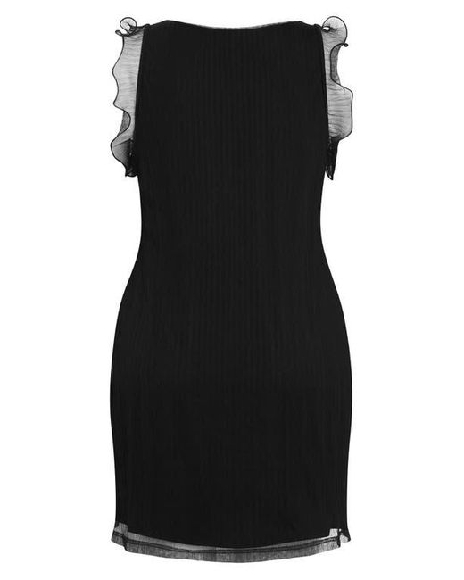 City Chic Black Kezia Mesh Overlay Cocktail Dress