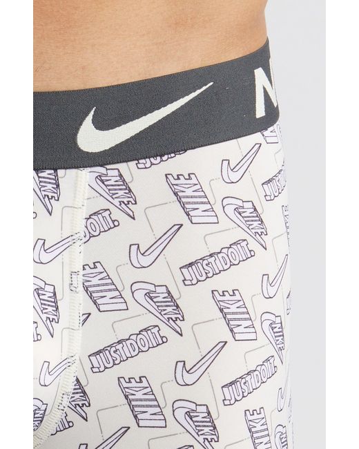 Nike Gray 3-pack Dri-fit Essential Micro Boxer Briefs for men