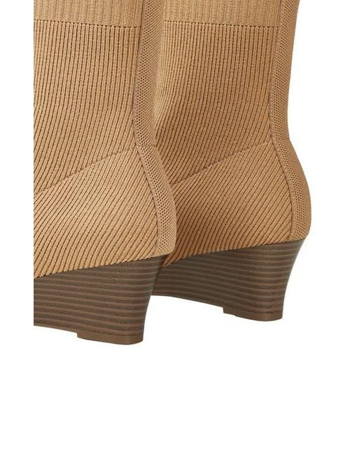 VIVAIA Brown Margot Wedge Bootie Square-Toe Water-Repellent Boots