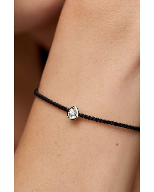 Monica Vinader White Pear Set Lab Grown Diamond Cord Bracelet