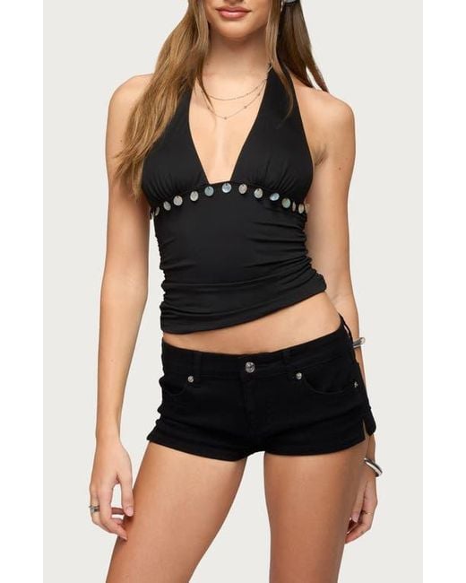 Edikted Black Ronya Halter Top