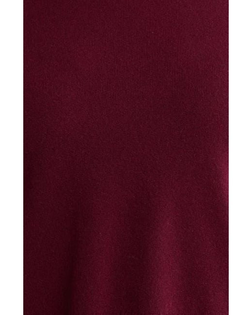 Nordstrom Red Oversize Cashmere Turtleneck Sweater