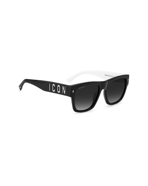 DSquared² Black 55mm Square Sunglasses