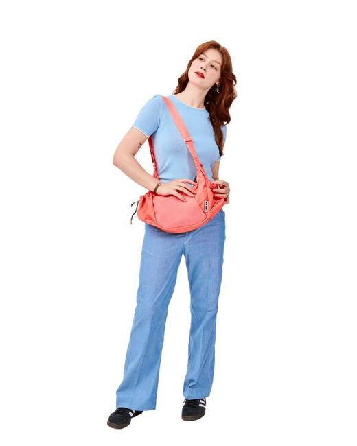 BABOON TO THE MOON Pink Crescent Crossbody Bag