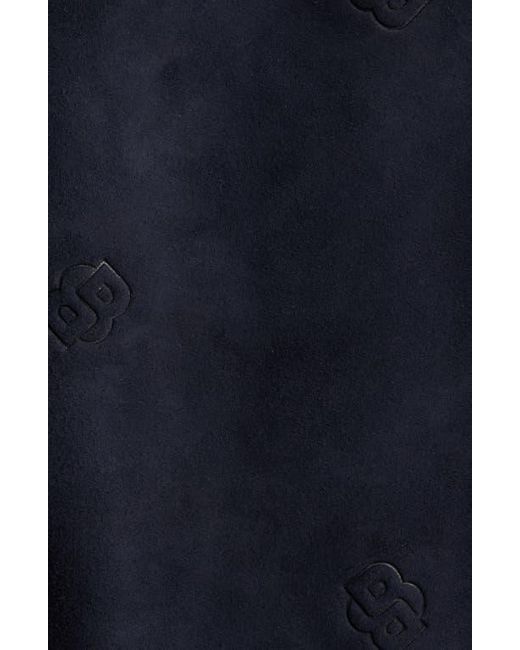 Boss Blue Merwyn Emed Leather Jacket for men