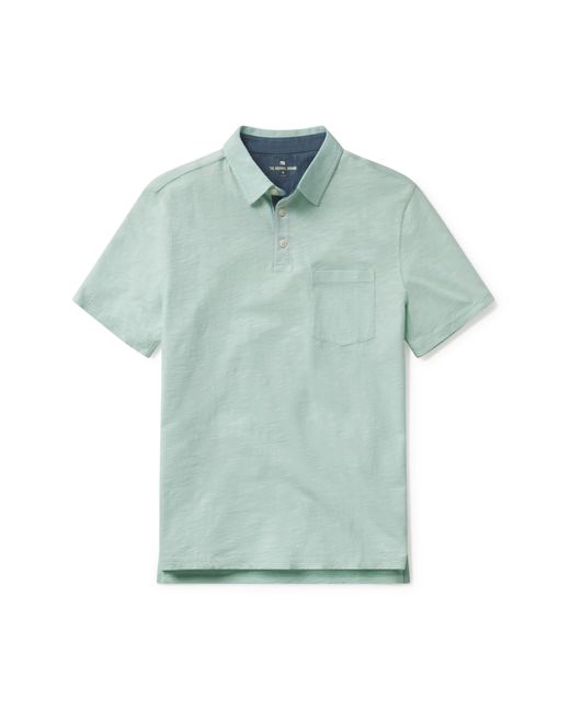 The Normal Brand Green Slub Pocket Polo for men