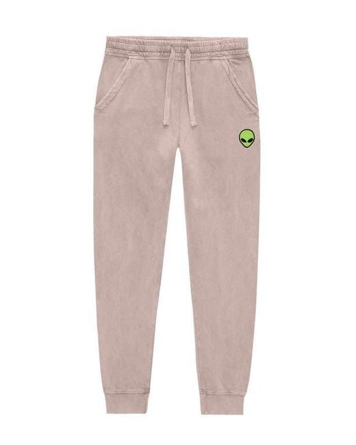 Alix Multicolor Alien Midweight Fleece Washed Jogger Pant for men