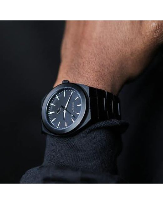 NCMPRBL Black Elevate Link Phantom Swiss Quartz Bracelet Watch, 42Mm for men