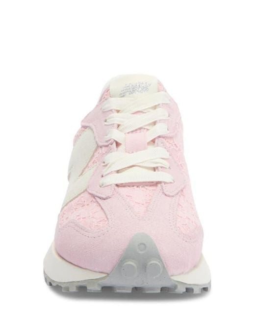 New Balance Pink 327 Lace Sneaker